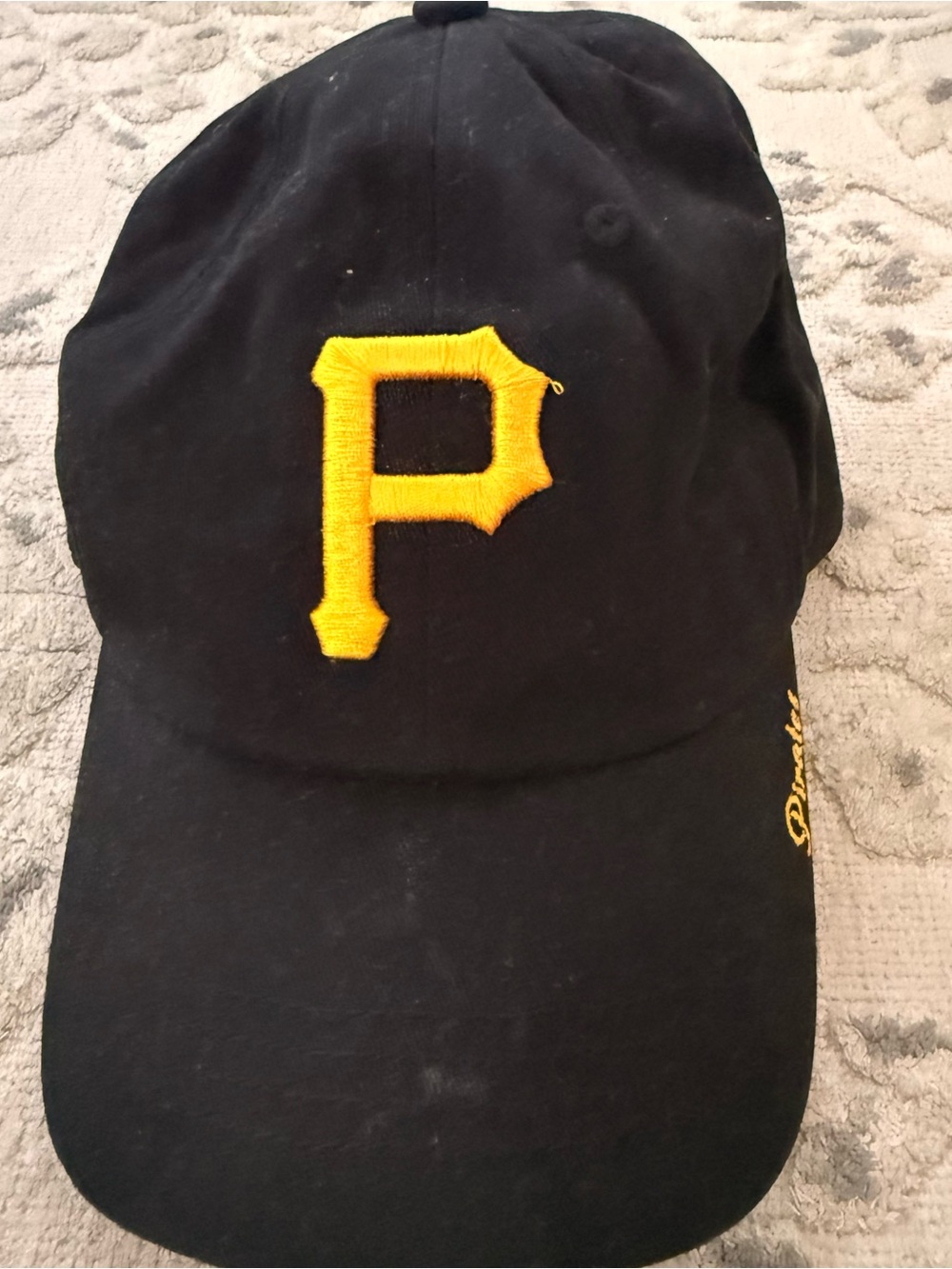 47 Brand Black Baseball Cap with Yellow 'P' Logo